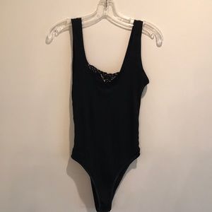 NWT Inc Black Bodysuit Size Large.